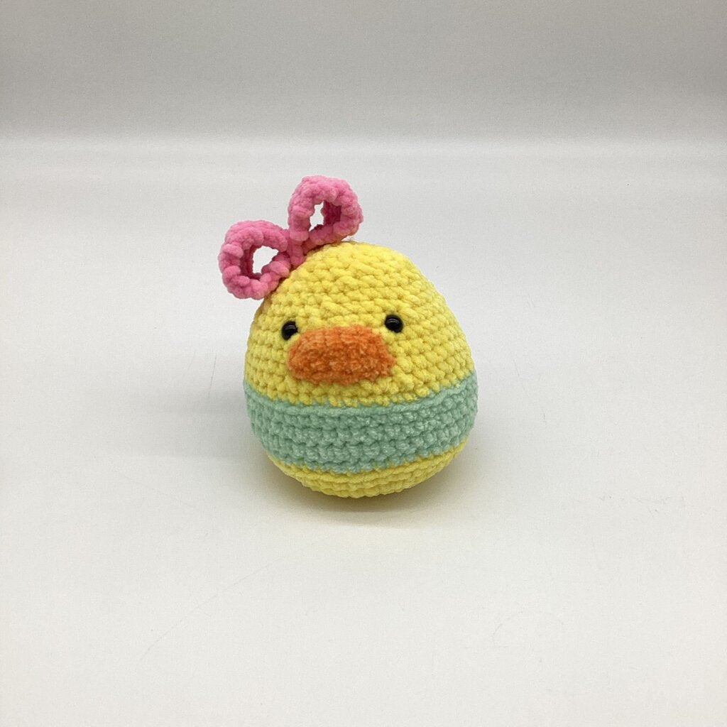 Crochet Egg Chick with Bow