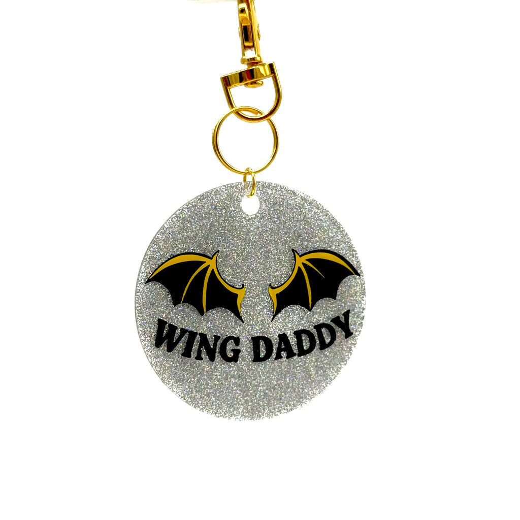 Wing Daddy Glitter Keychain