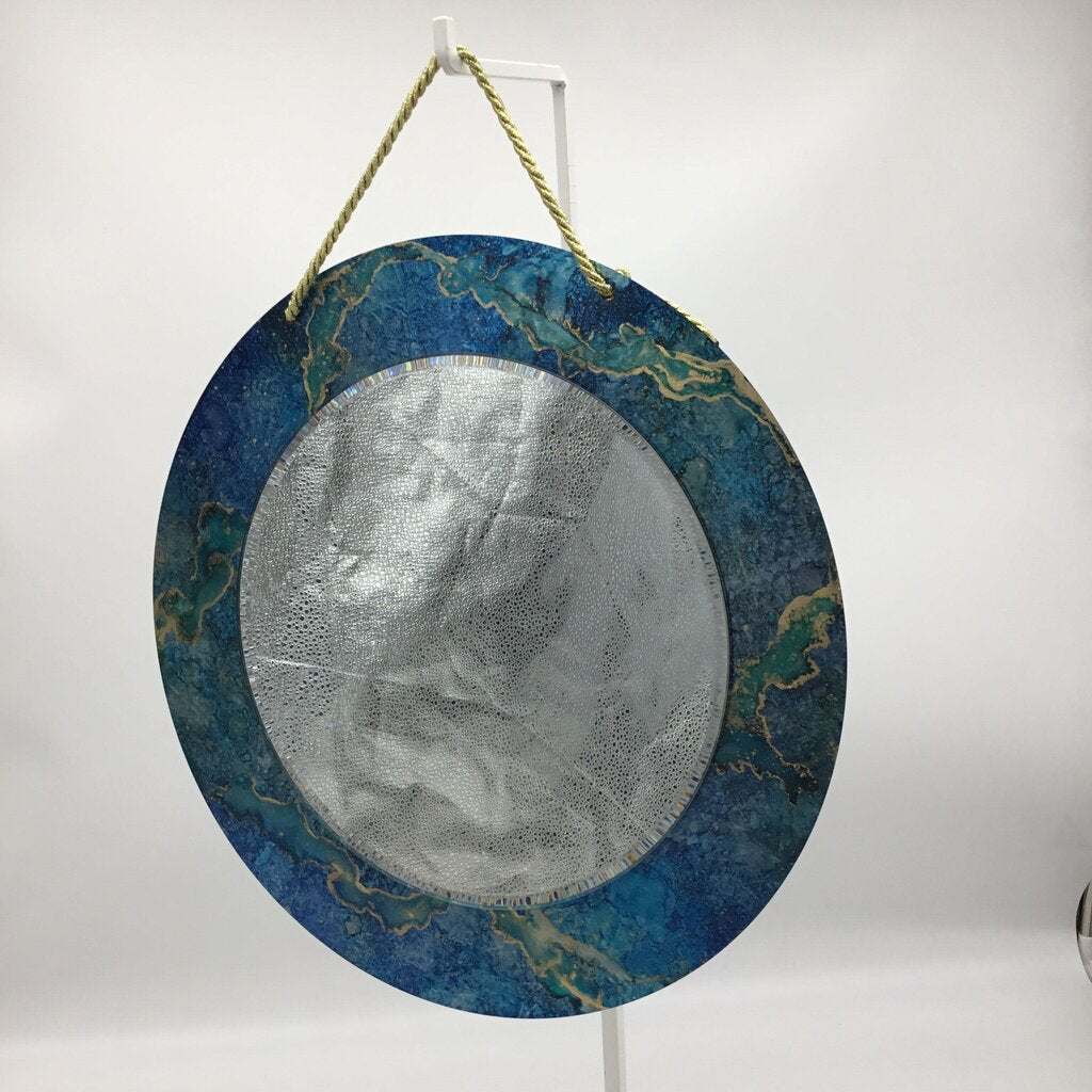 14" Metal-Blues/Teals/Golds w/10"Mirror