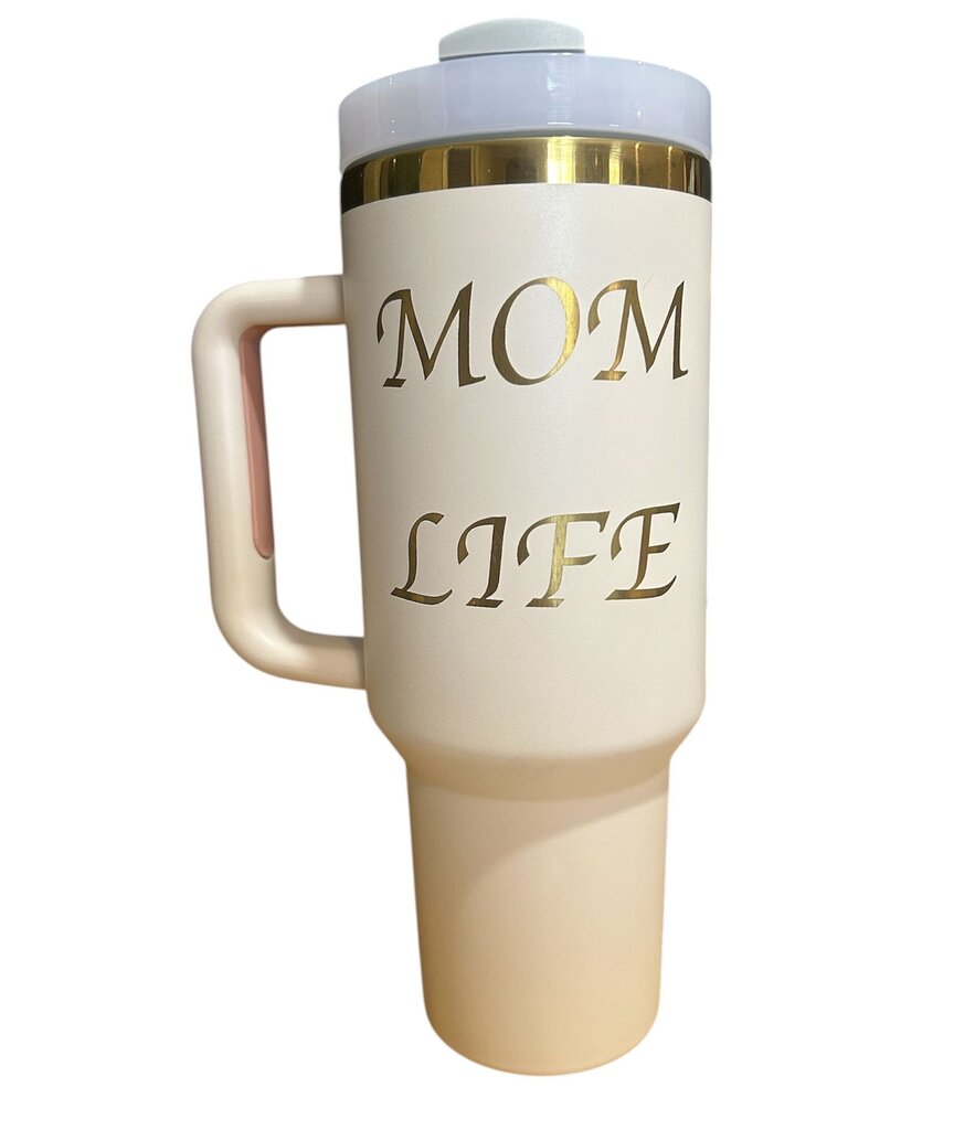 40 oz Tumbler MOM LIFE Pink
