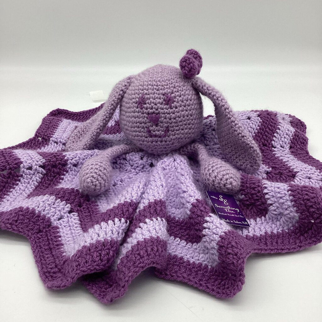 Crocheted Bunny Lovey Purple