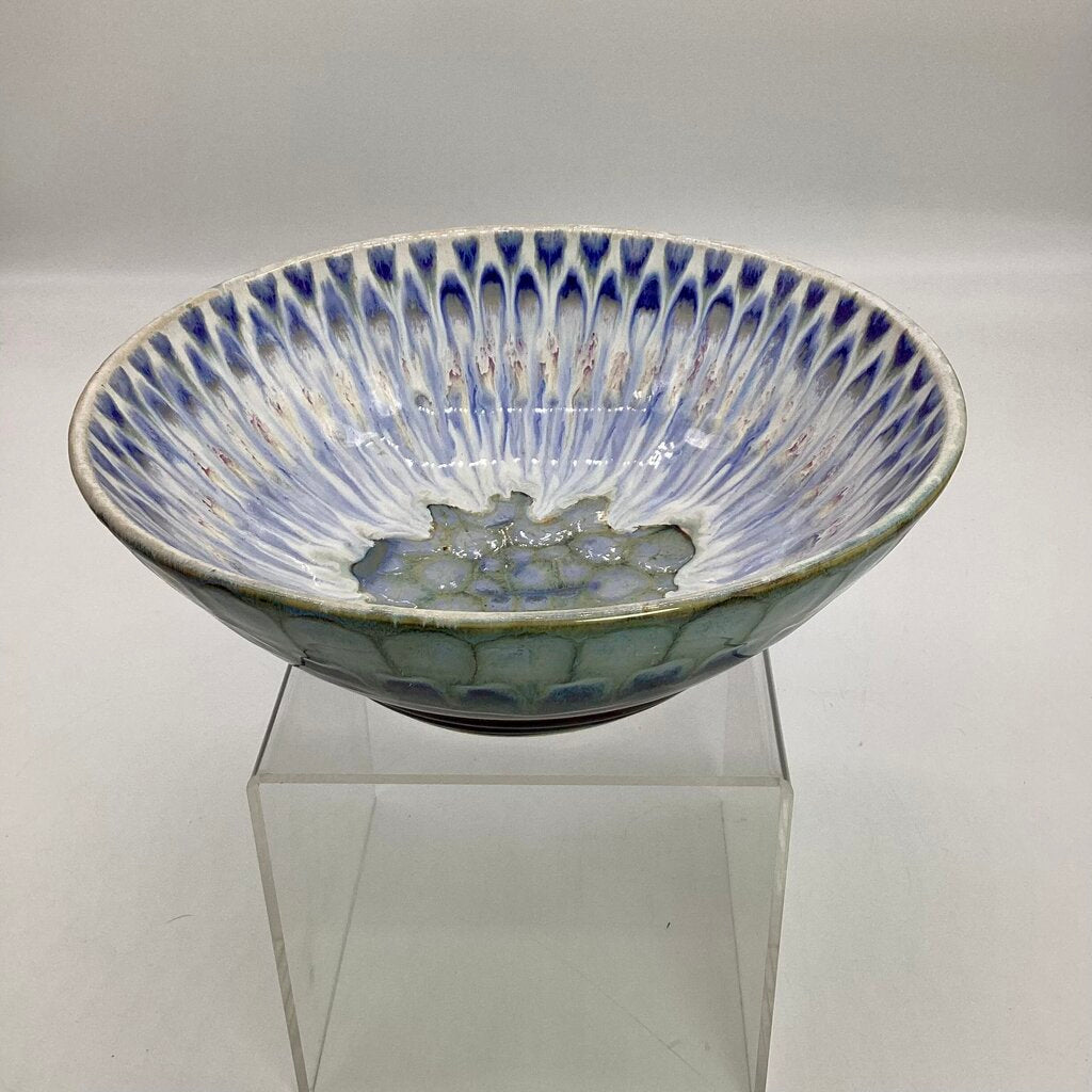 Peacock Bowl- Merlot/Artic Blue