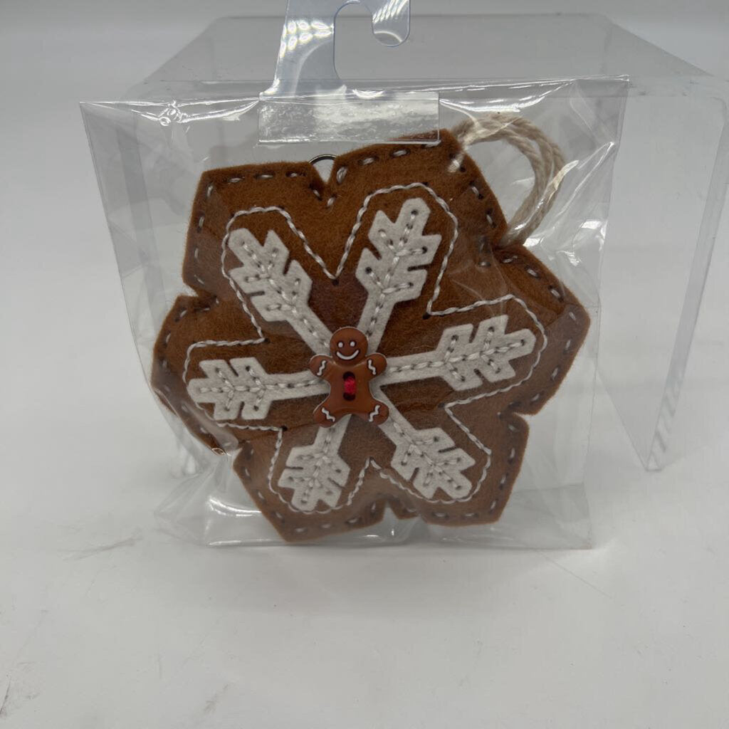Gingerbread snowflake ornament