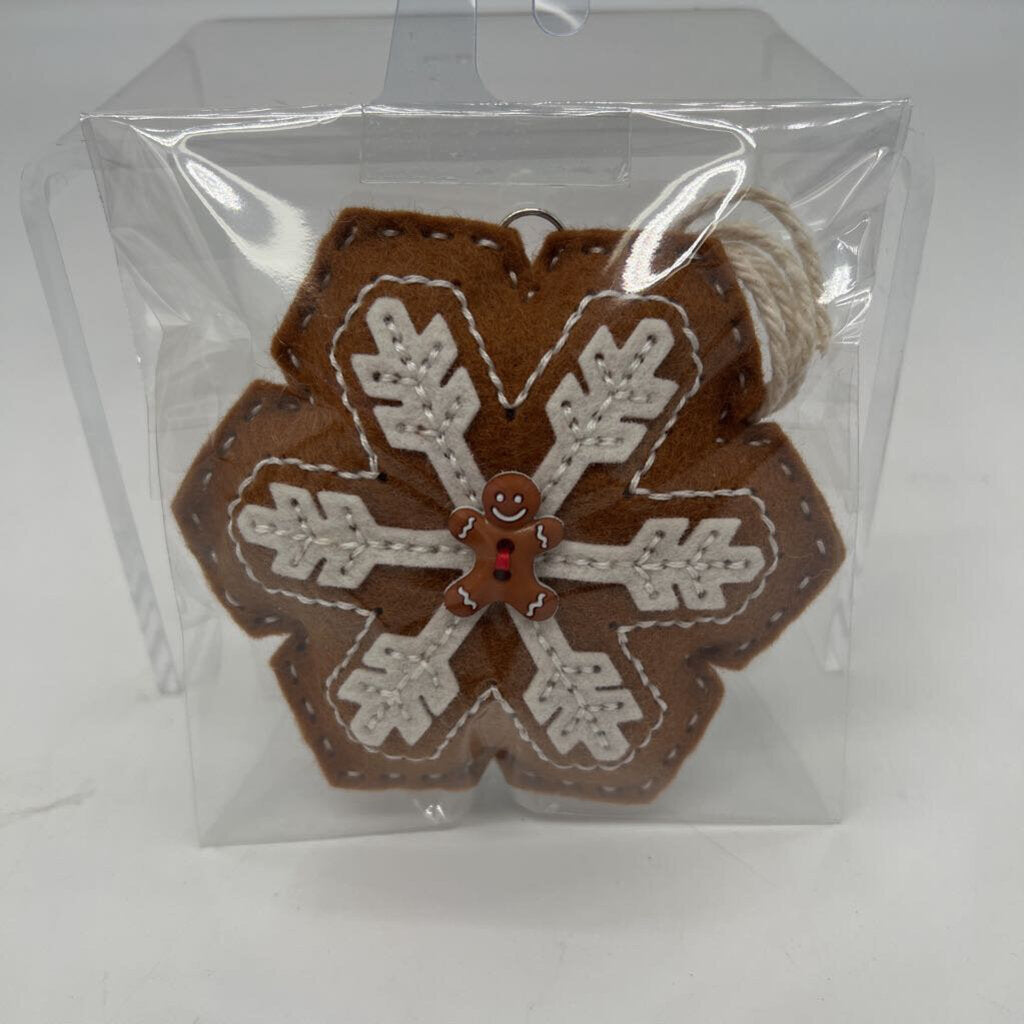 Gingerbread snowflake ornament