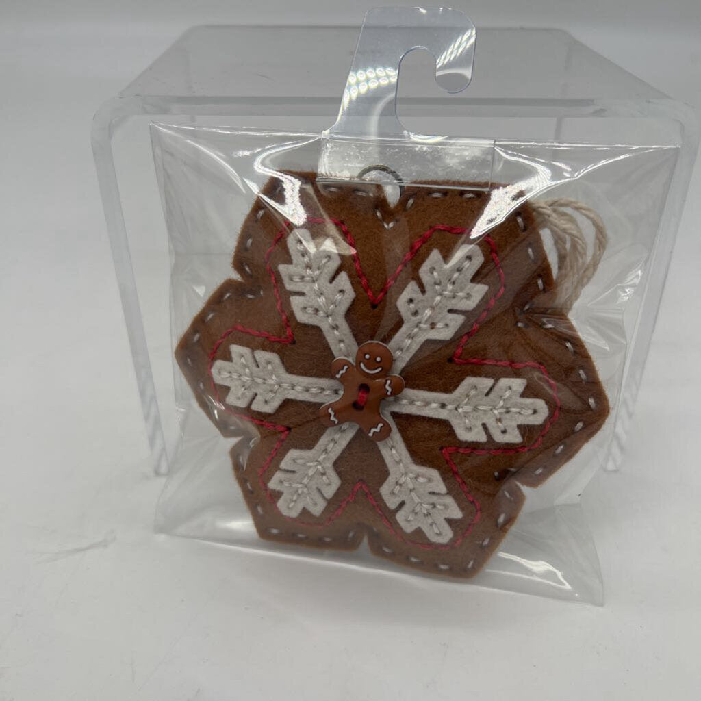 Gingerbread snowflake ornament