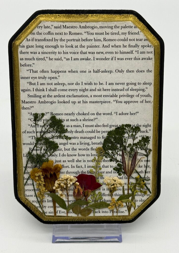 Book Floral Art Sign