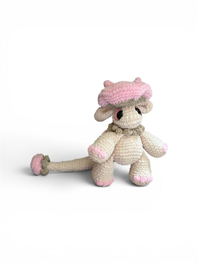 Crocheted mushie dragon