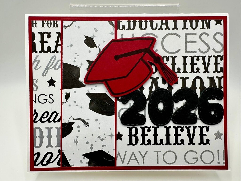 2026 Graduation Card Red/Black