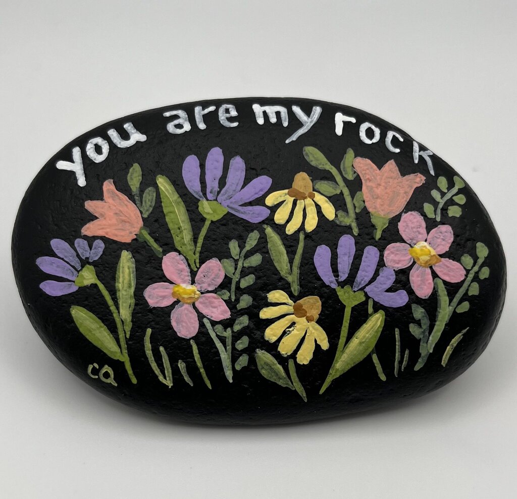 Rock lg blk "You are my Rock"