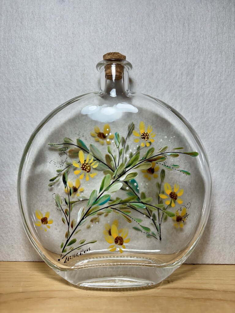 Flat oil bottle