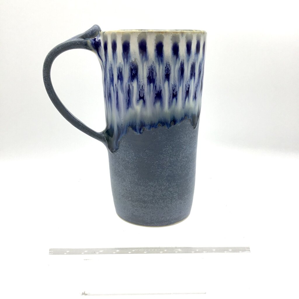 Travel Mug- blue/white peacock