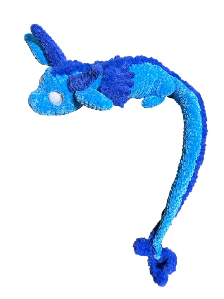 Crocheted long fur dragon