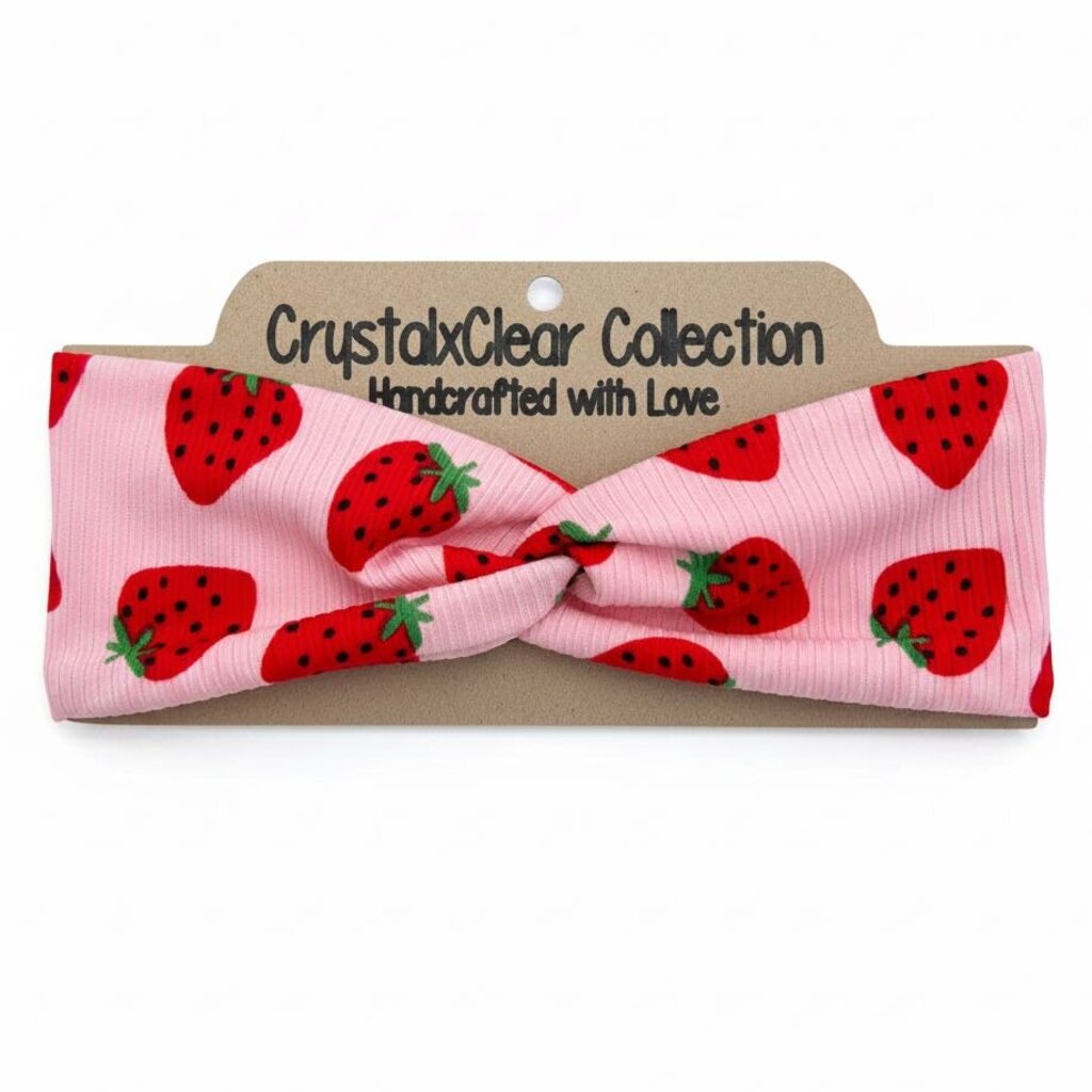 Ribbed Strawberry Soft Stretch Twist Knot Headband