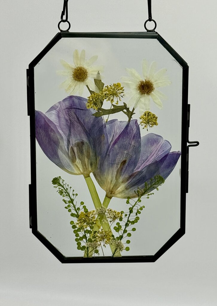 Emerald Frame w/ Pressed Florals