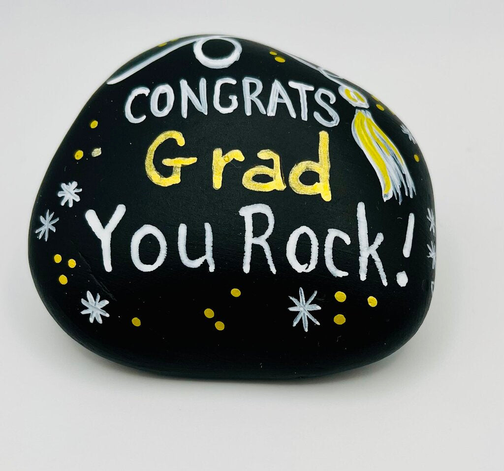 Rock LG black "Congrats Grad you rock"