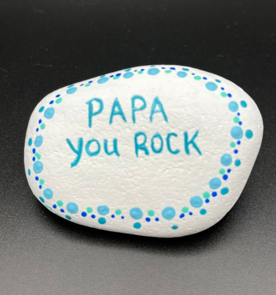 Rock sm white "Papa you rock"