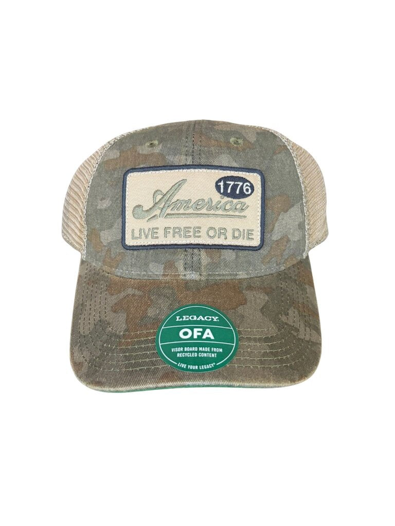 America Trucker Hat- Green Field Camo