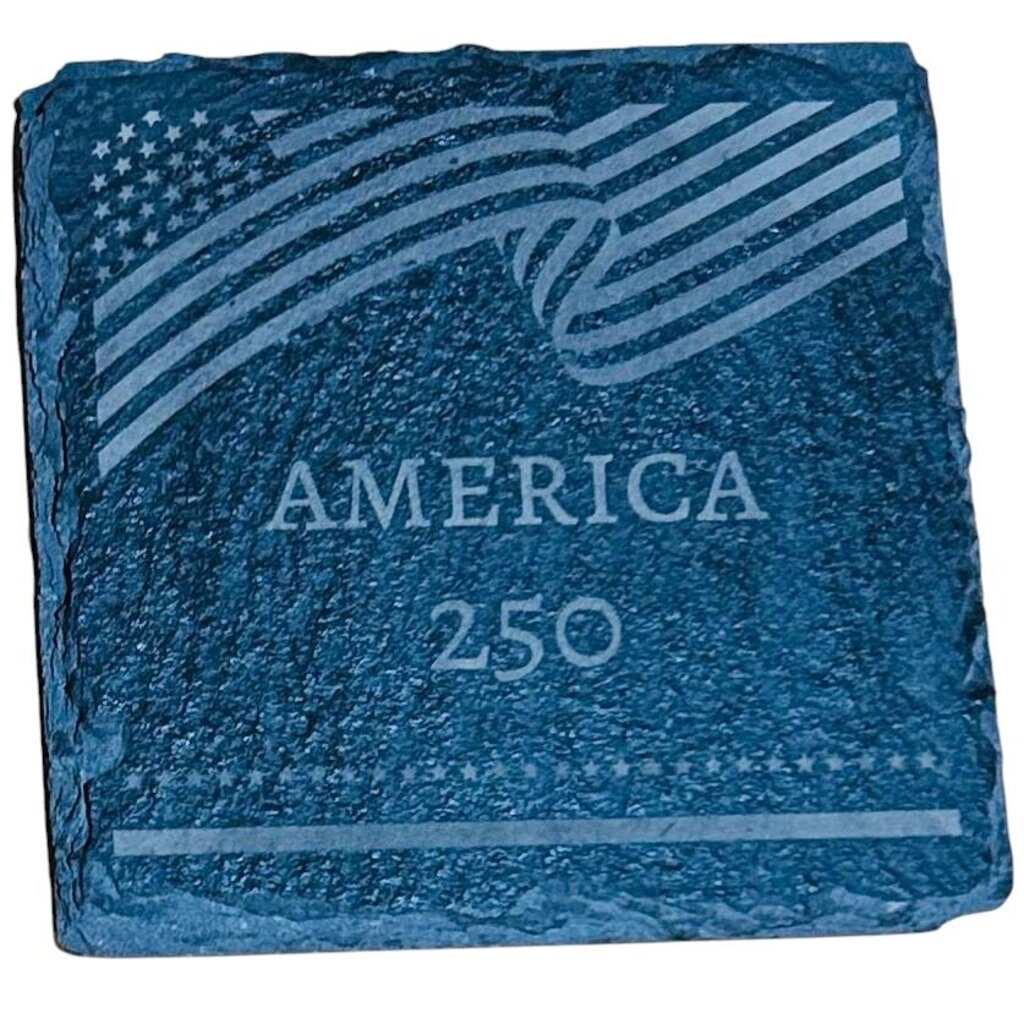 Slate Coaster Square America 250