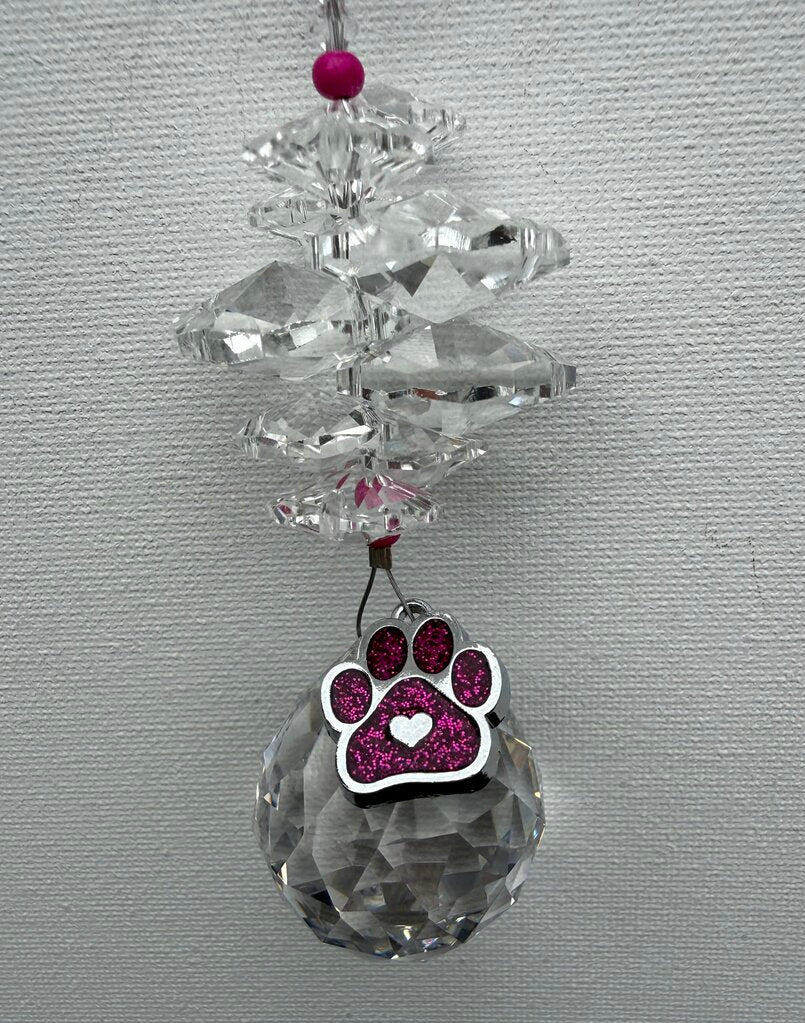 PAW PRINT OCTAGON PINK