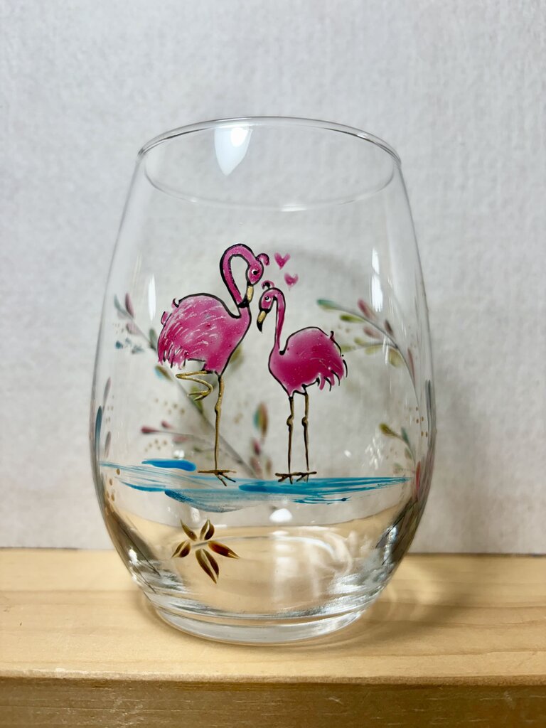 Flamingo stemless