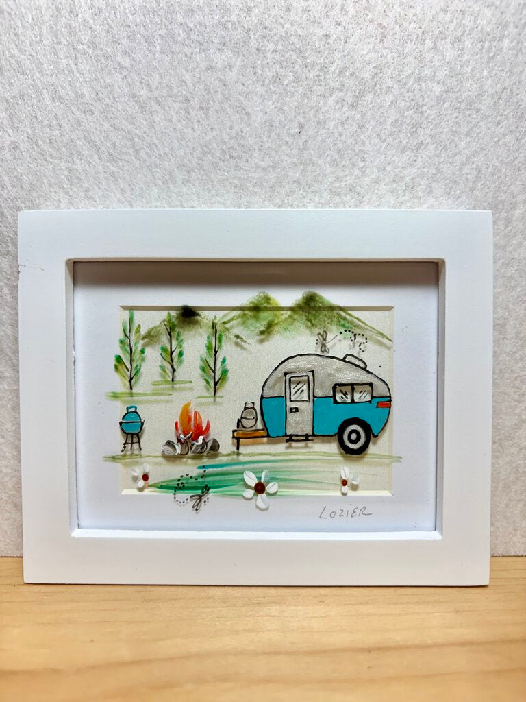 Camping mini frame blues