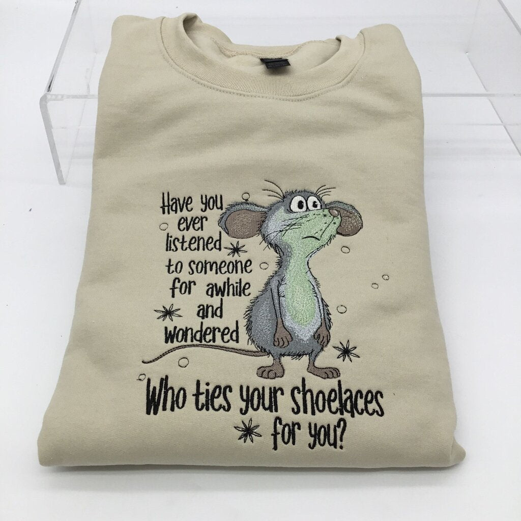 Embroidered sweatshirt-mouse