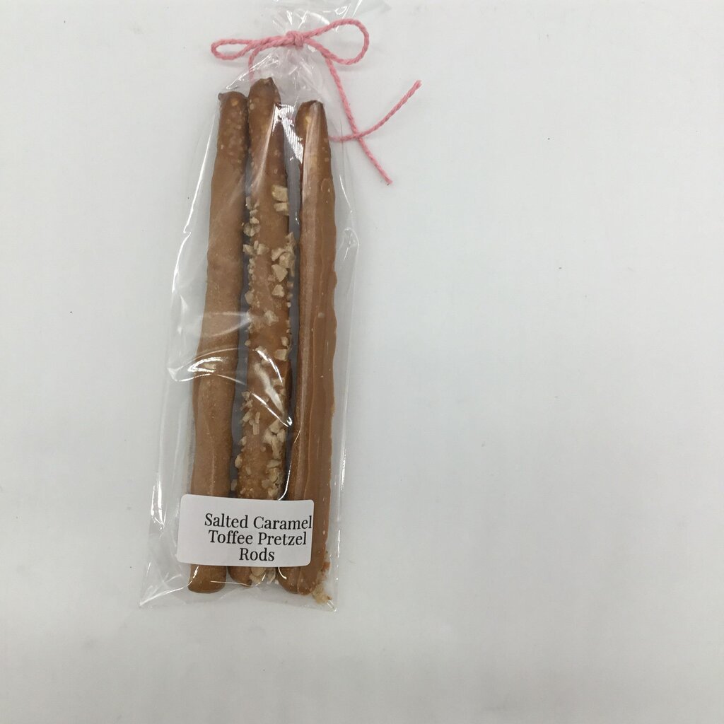 Salted Caramel Toffee Pretzel Rods