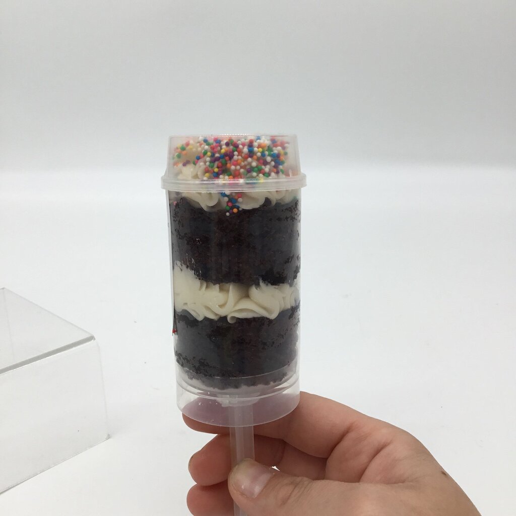 Chocolate Dot Cake Push Pop