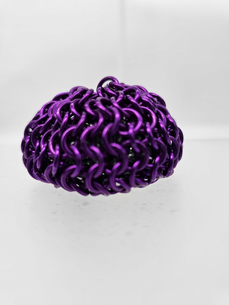 Purple juggling ball/foot bag - aluminum, 2 ounce