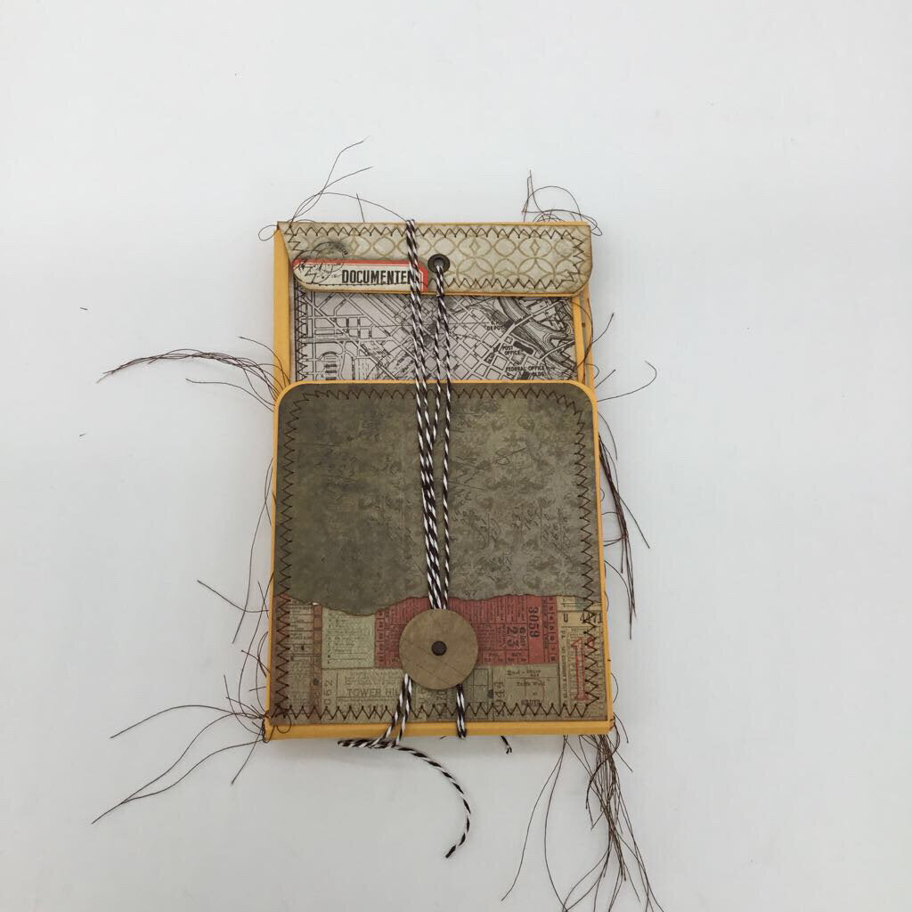 Vintage themed handmade travel folio/ junk journal