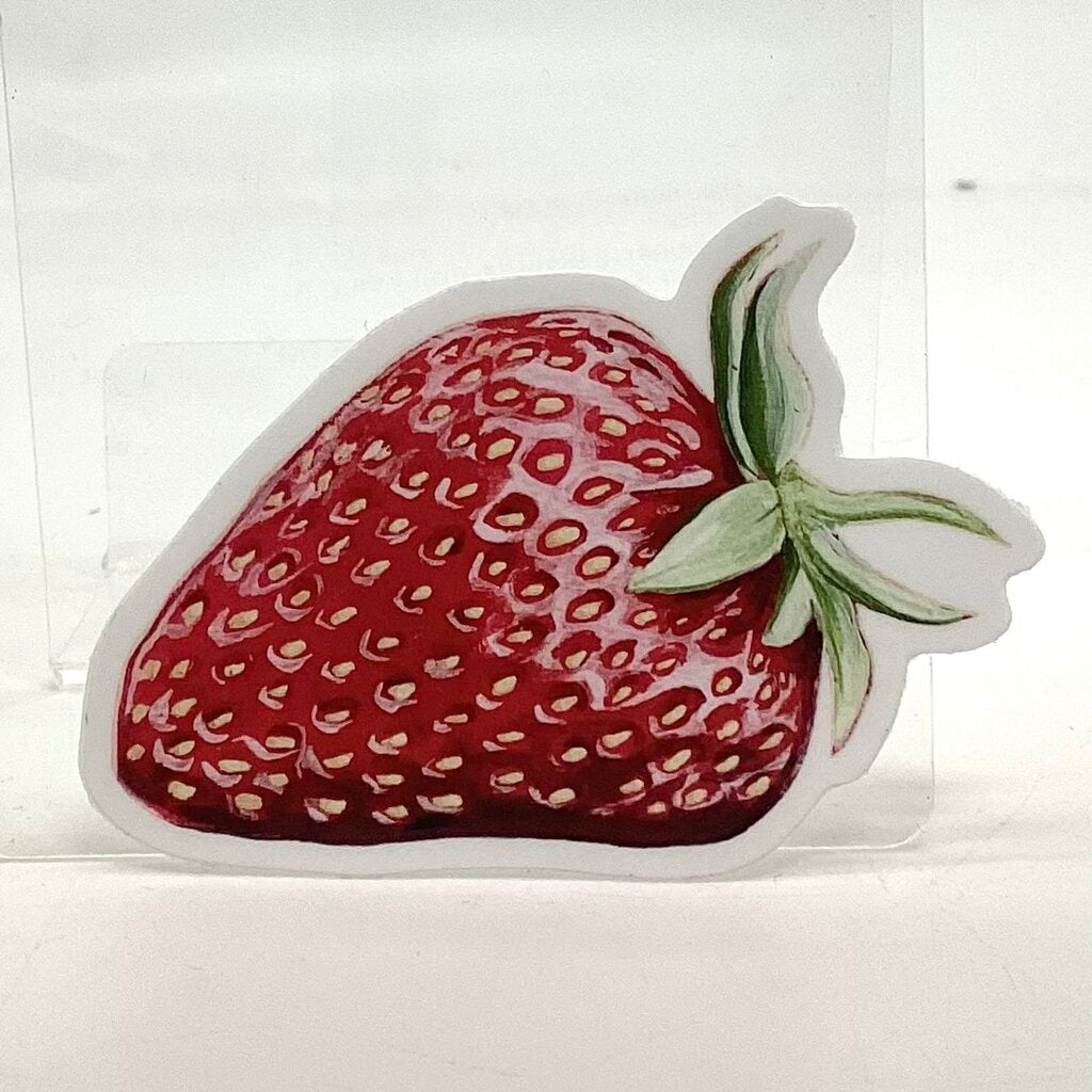 Strawberry Weatherproof Vinyl Art Sticker