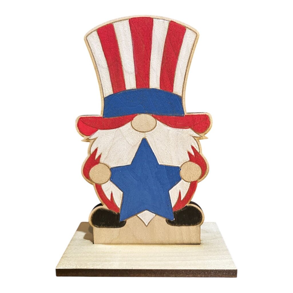 Uncle Sam Gnome Painted