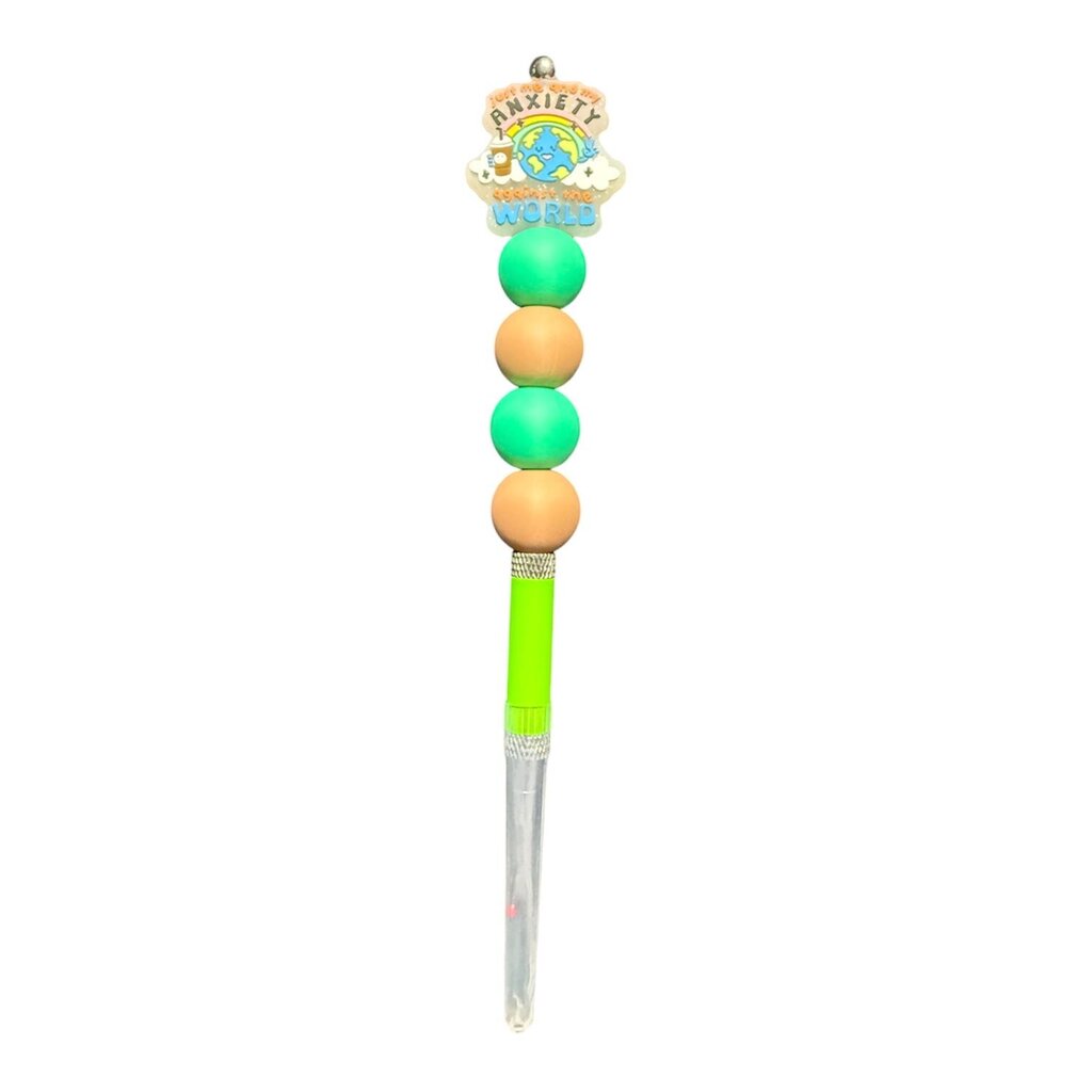 Ergonomic beaded seam ripper "Just me and my anxiety against the world"