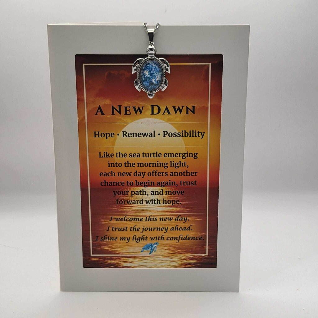 Sea Turtle Pendant Card Gift Set - A New Dawn -Hope, Renewal, Possibility