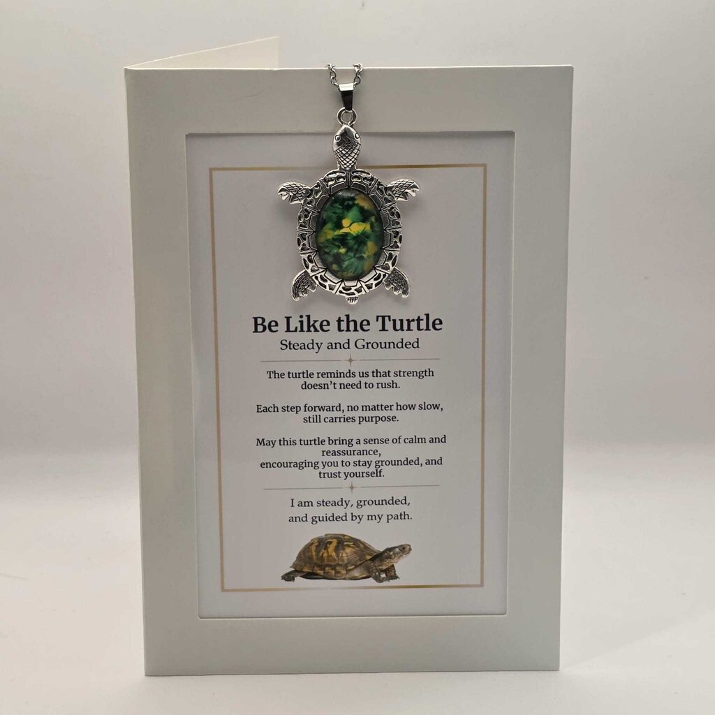 Be Like the Turtle Pendant Gift Set - Steady and Grounded