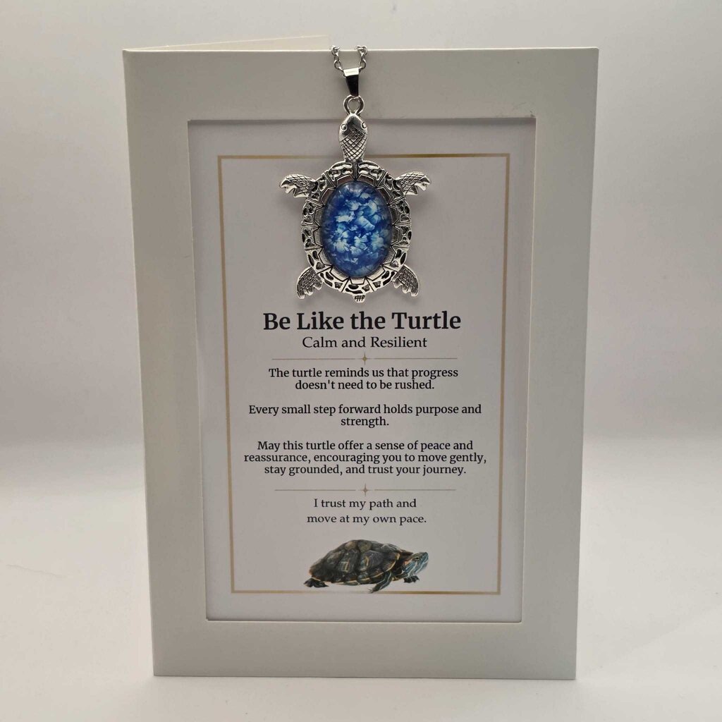 Be Like the Turtle Pendant Gift Set - Calm and Resilient