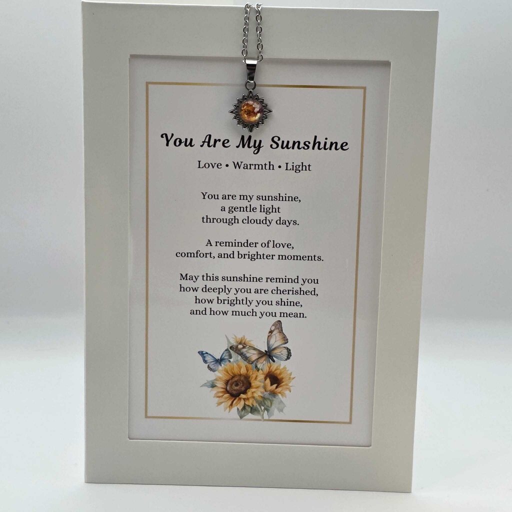 You Are My Sunshine Pendant Gift Set - Love, Warmth, Light
