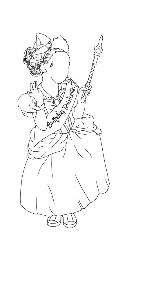 Custom Outline Portrait - Small Party