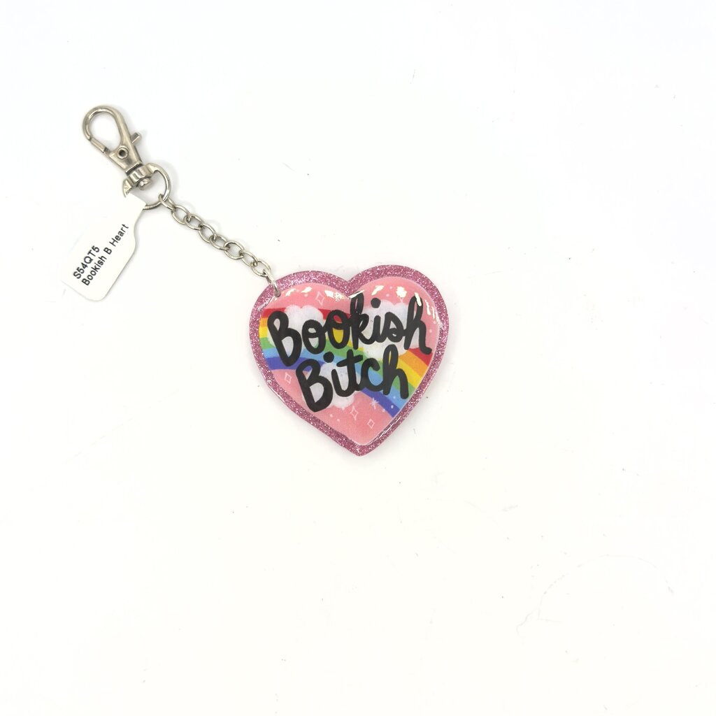 Bookish B Heart Keychain