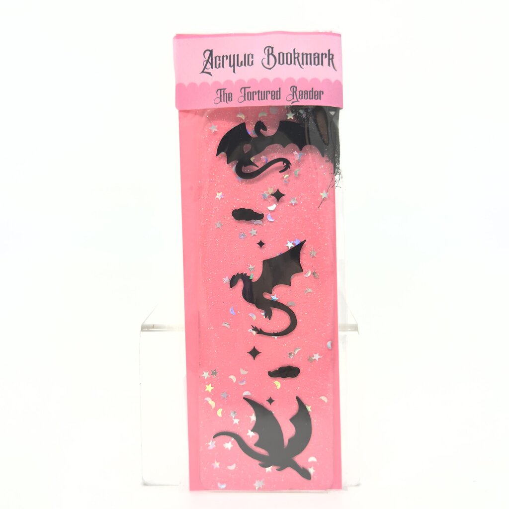Glitter Flying Dragons Bookmark