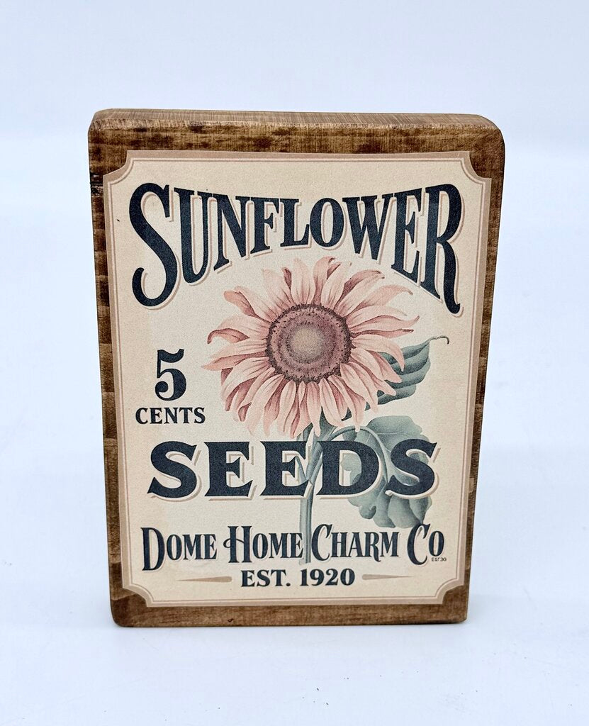 Sunflower Seeds Printed Block