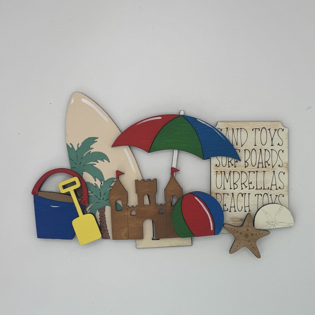 Summer Beach Fun insert for Interchangeable Basket