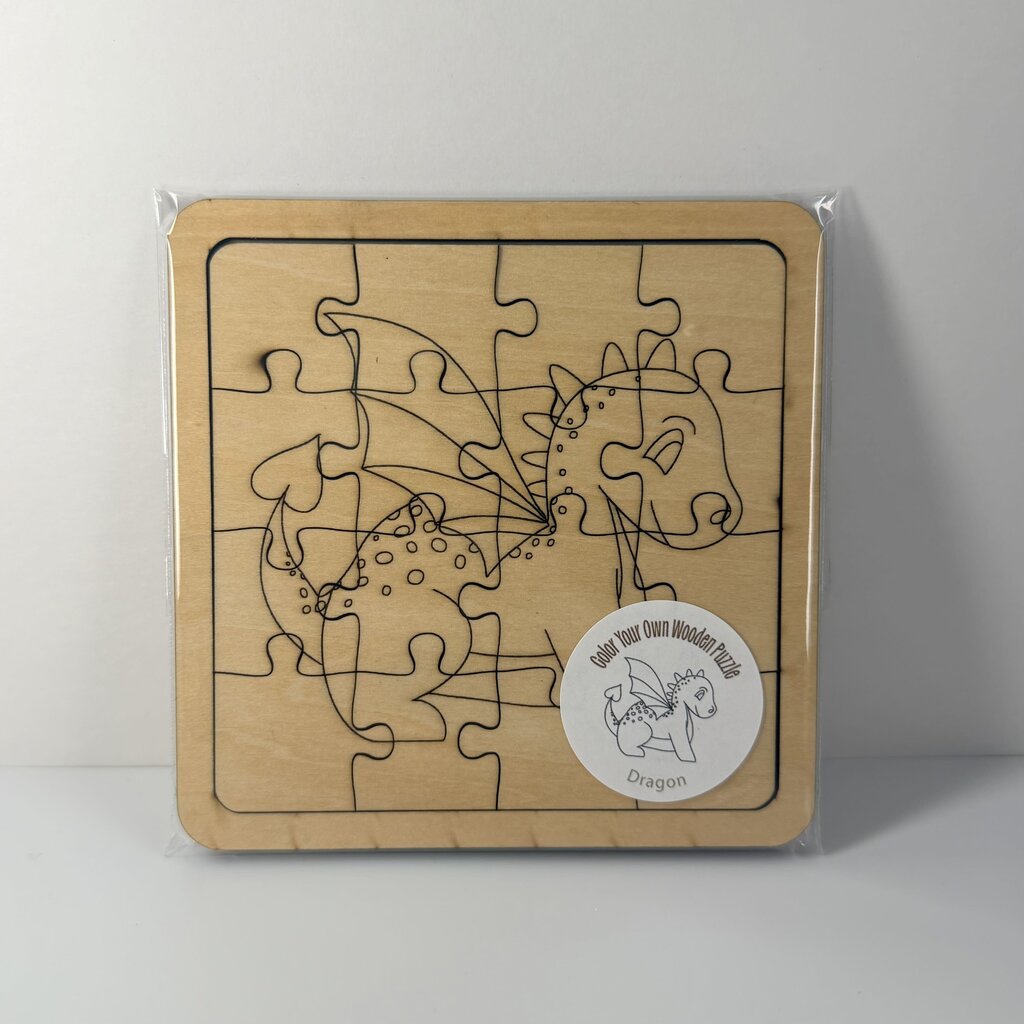 Color Your Own Puzzle - Dragon