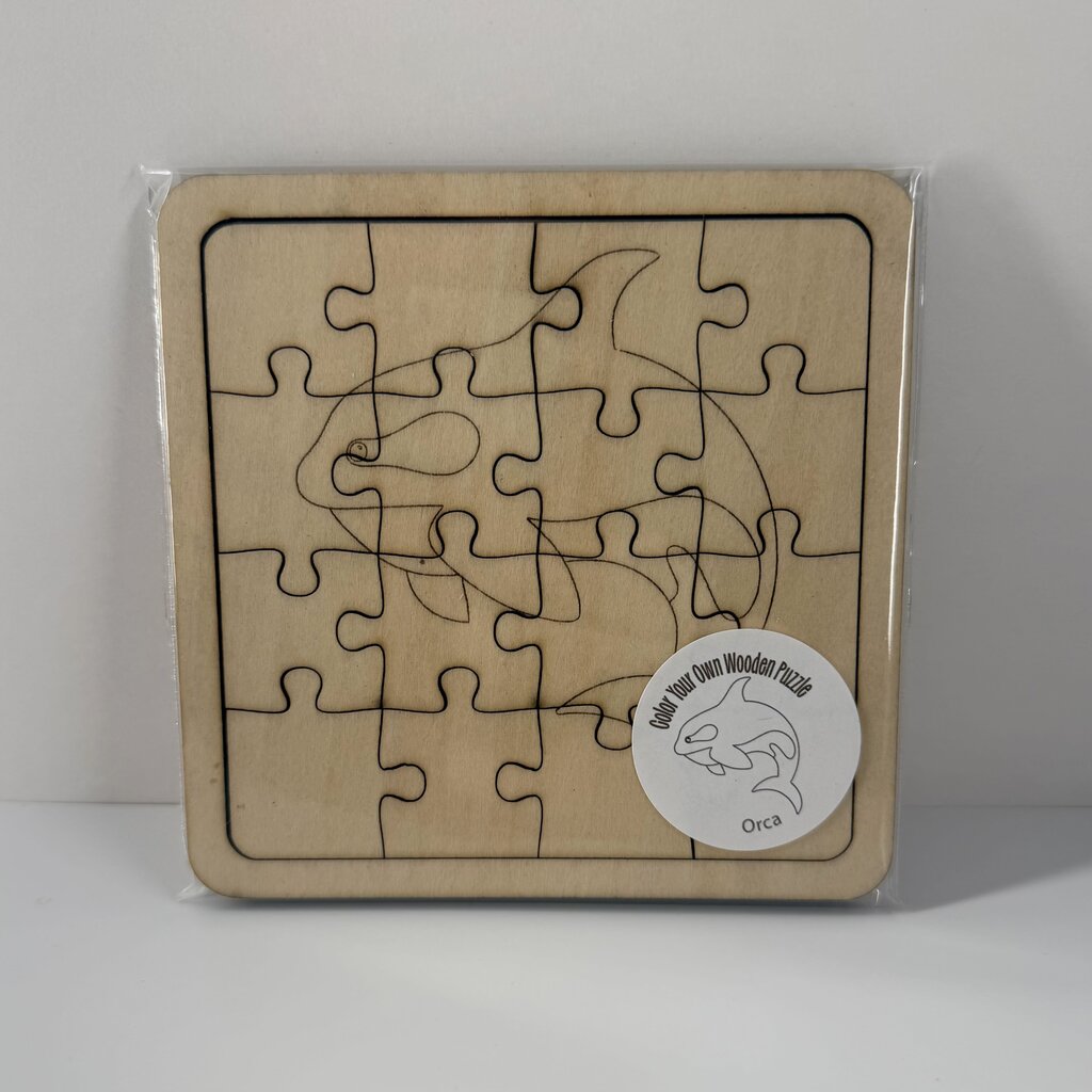 Color Your Own Puzzle - Orca