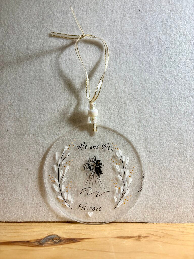 Mr and Mrs acrylic disc