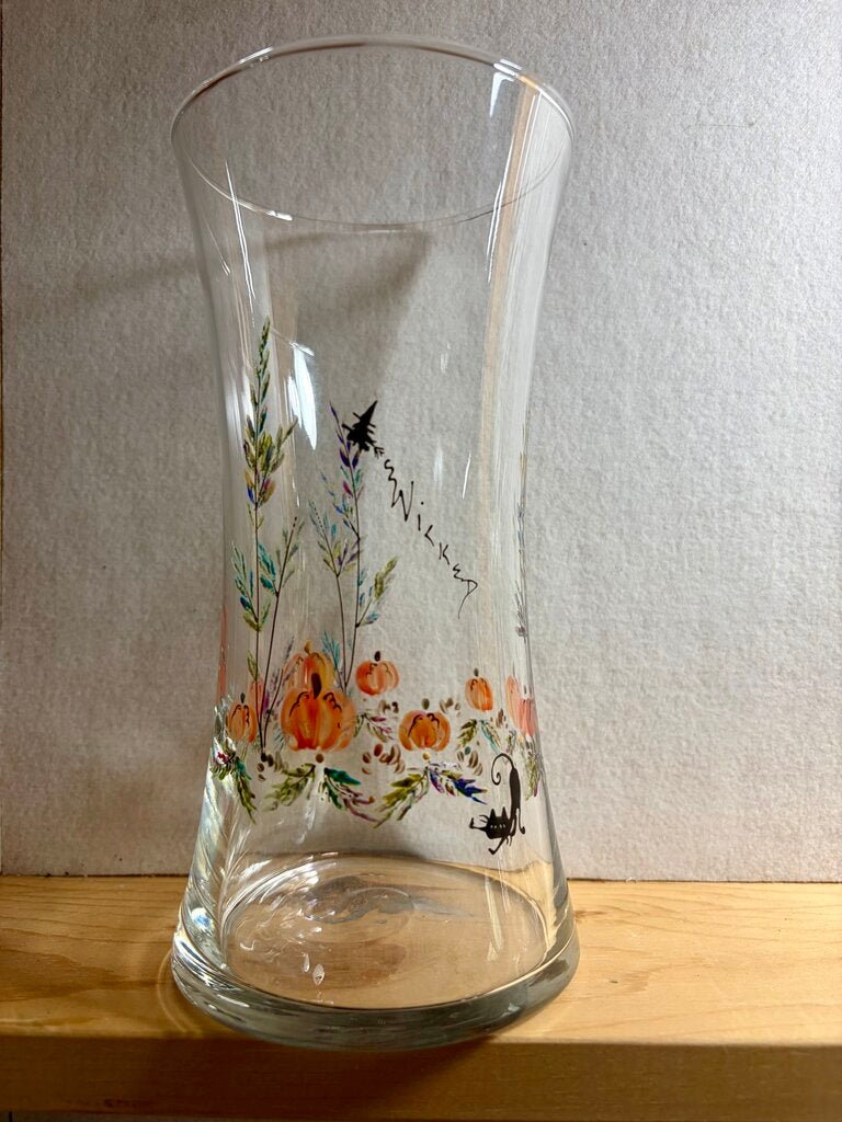 Pumpkin witch vase