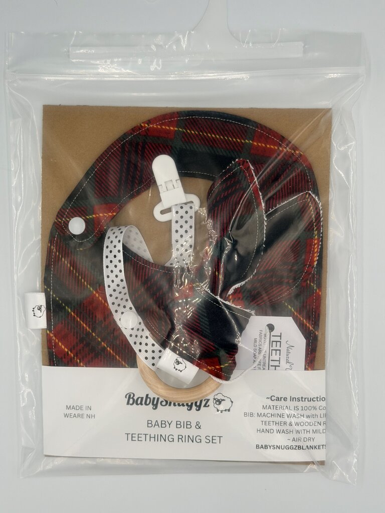 Baby Bib & Teething Ring Set