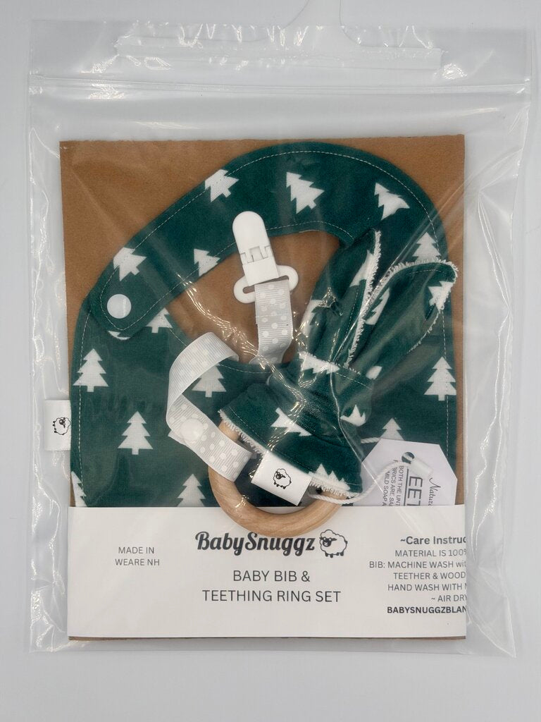 Baby Bib & Teething Ring Set