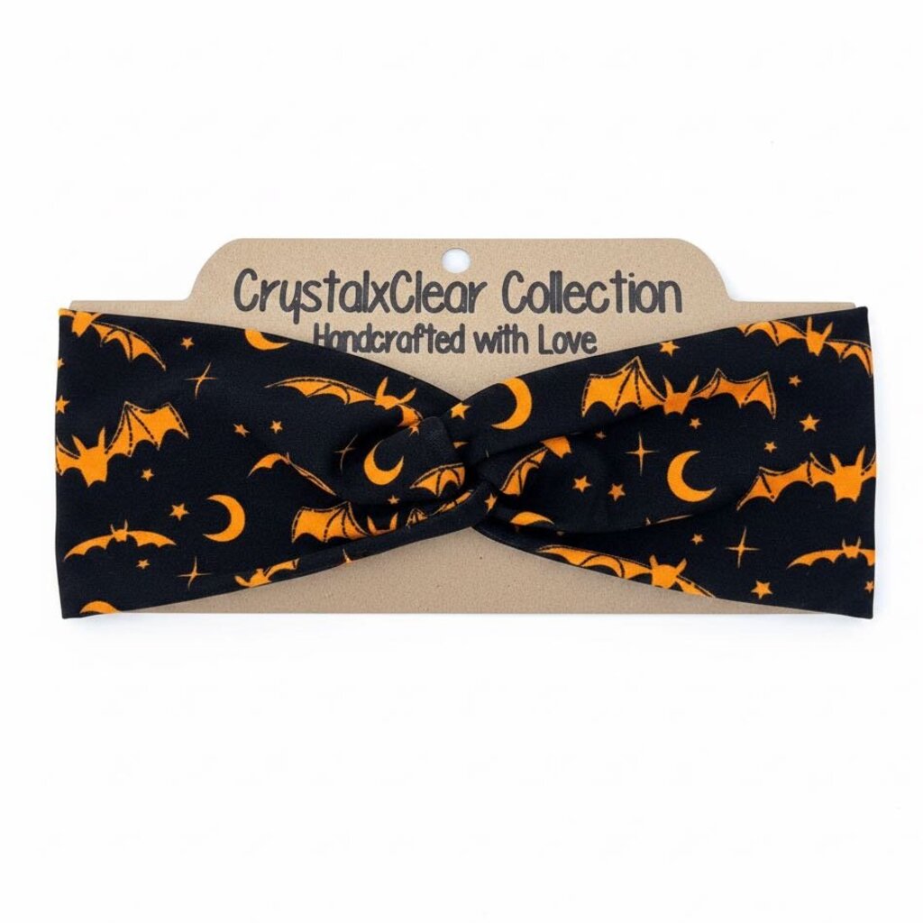 Bats Halloween Soft Stretch Twist Knot Headband | CrystalxClear Collection