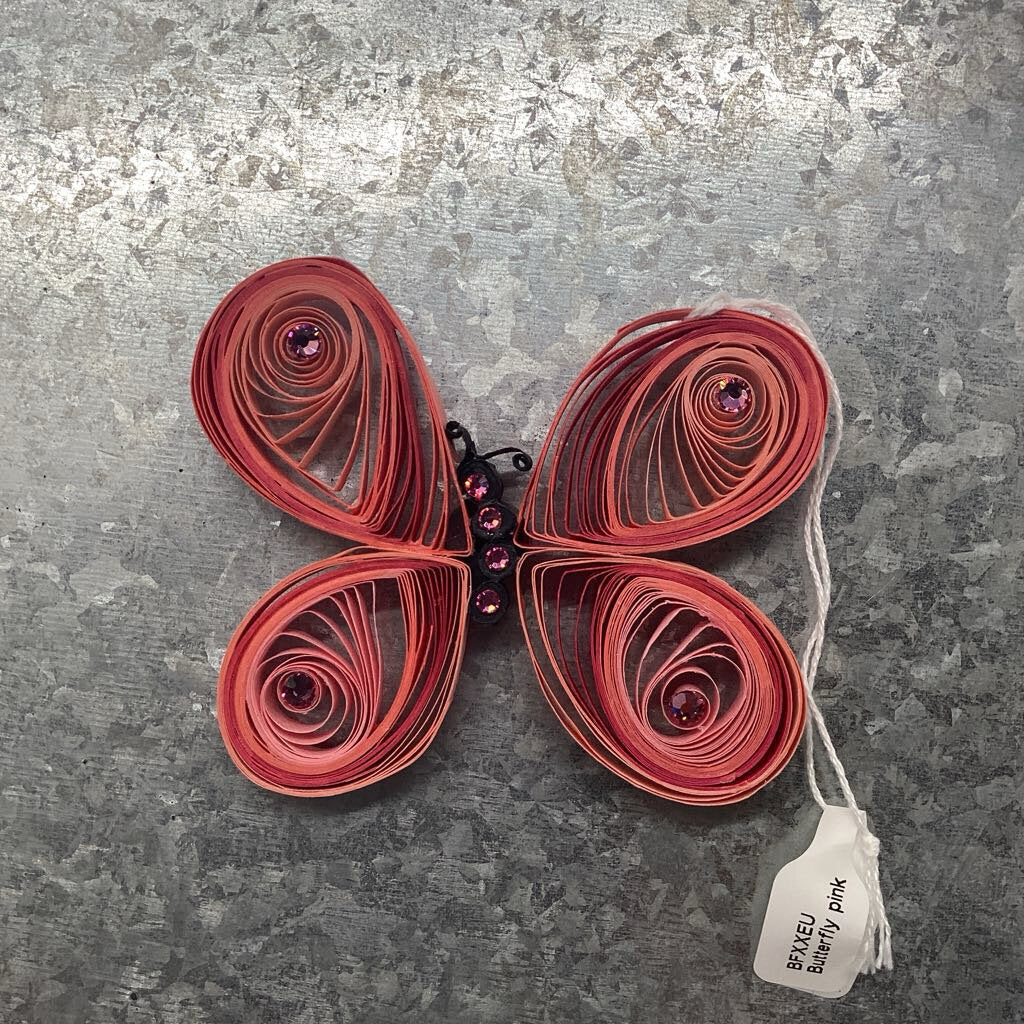 Butterfly pink andf blue magnet